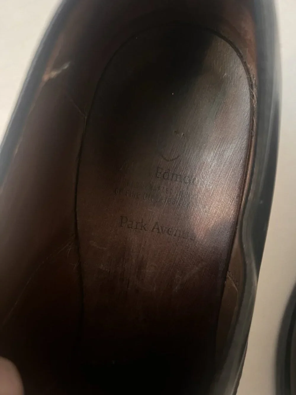 Allen Edmonds Park Avenue Black Oxford Dress Shoes Sz 10.5 D Leather 5615 Repair
